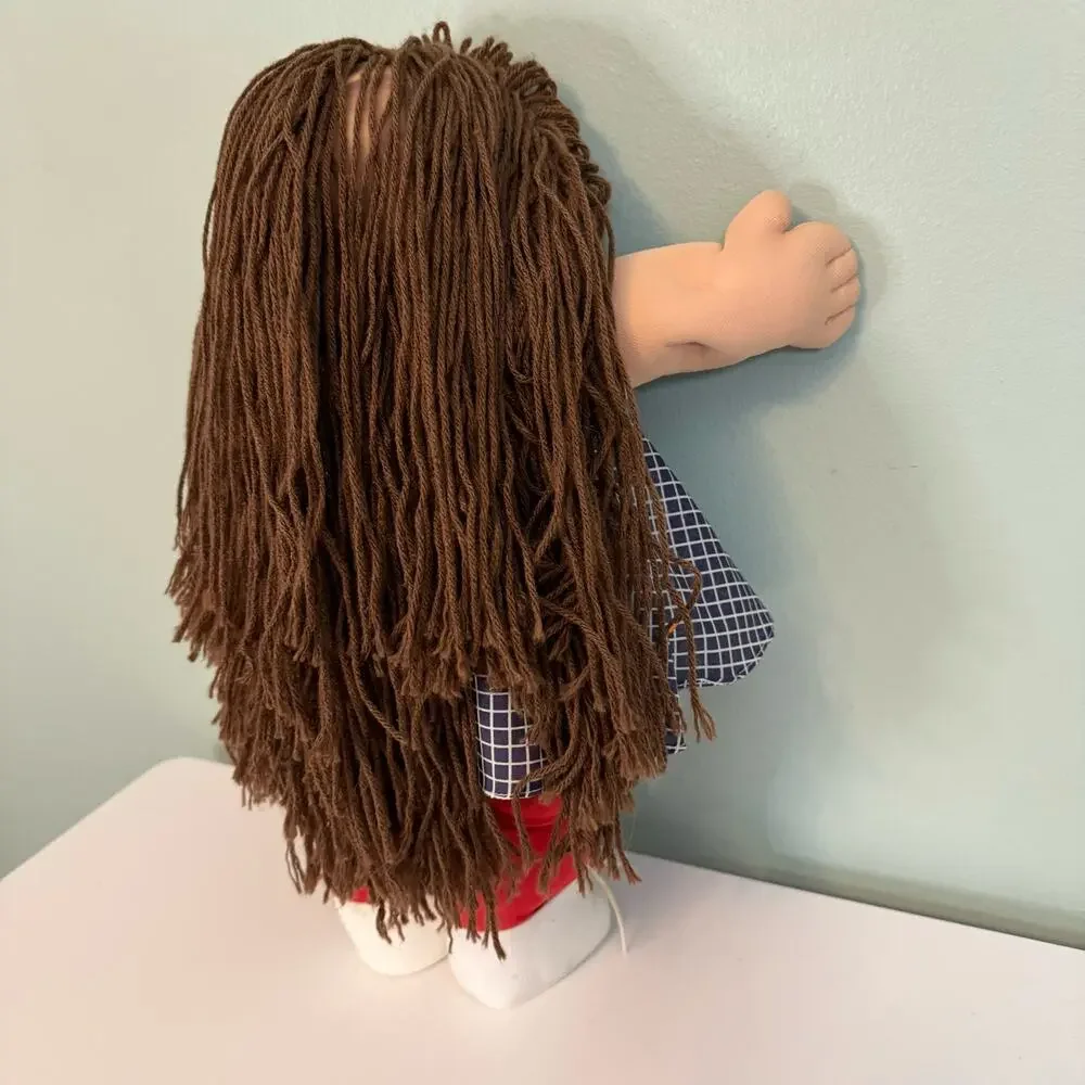 Vintage Cabbage Patch Kids Doll 16" Tall Brown Eyes Long Hair by Coleco 1985 - Picture 6 of 14